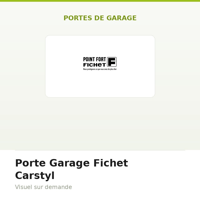 Porte Garage Fichet Carstyl
