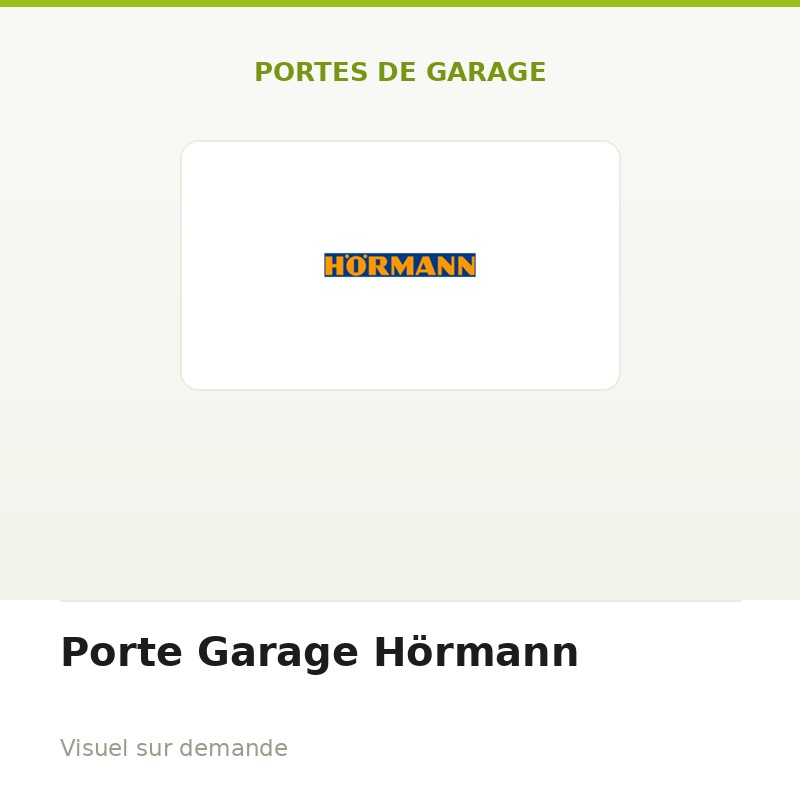 Porte Garage Hörmann