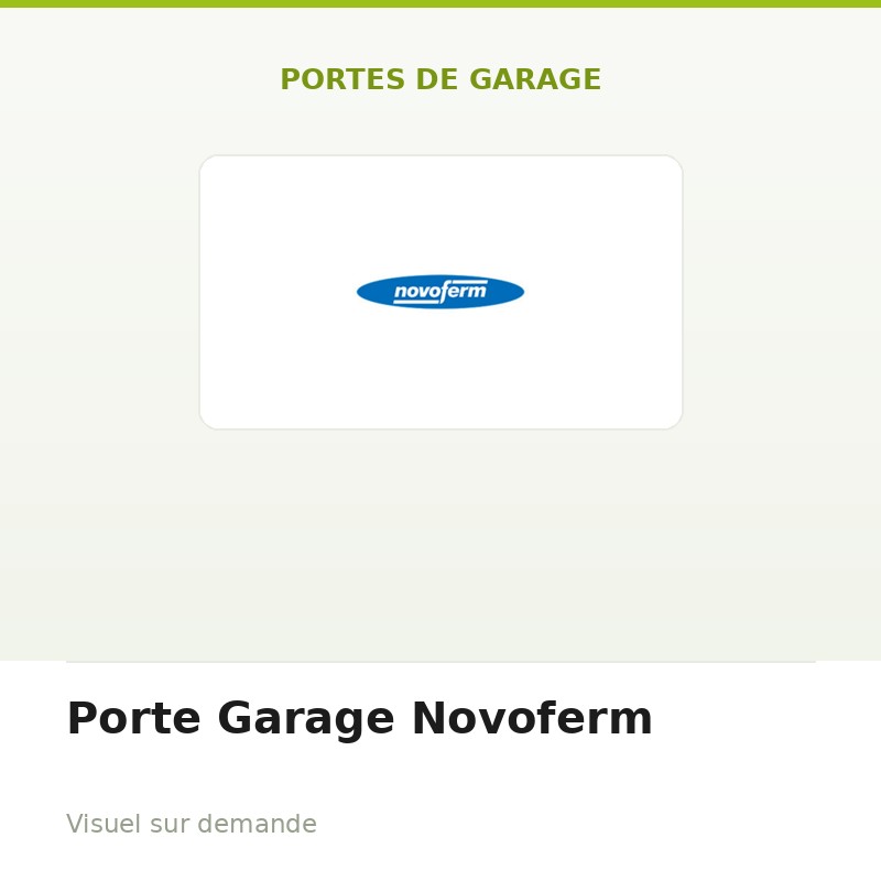 Porte Garage Novoferm